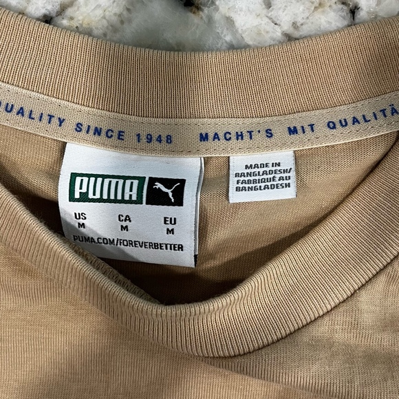 PUMA Cream Men’s t-shirt, size medium - Picture 3 of 4